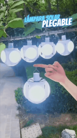 2 Lámparas Solar Plegable